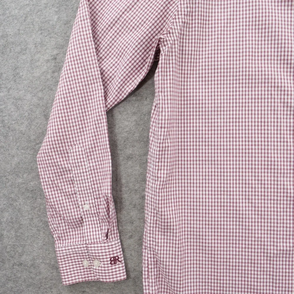Banana Republic Shirt Mens Large Red Gingham Button Up Long Sleeve Cotton